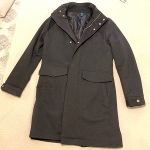 Zara Mens Black Winter Coat Size 38